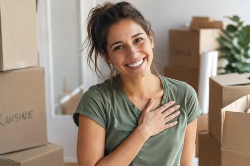 Cliente heureuse MH Déménagement